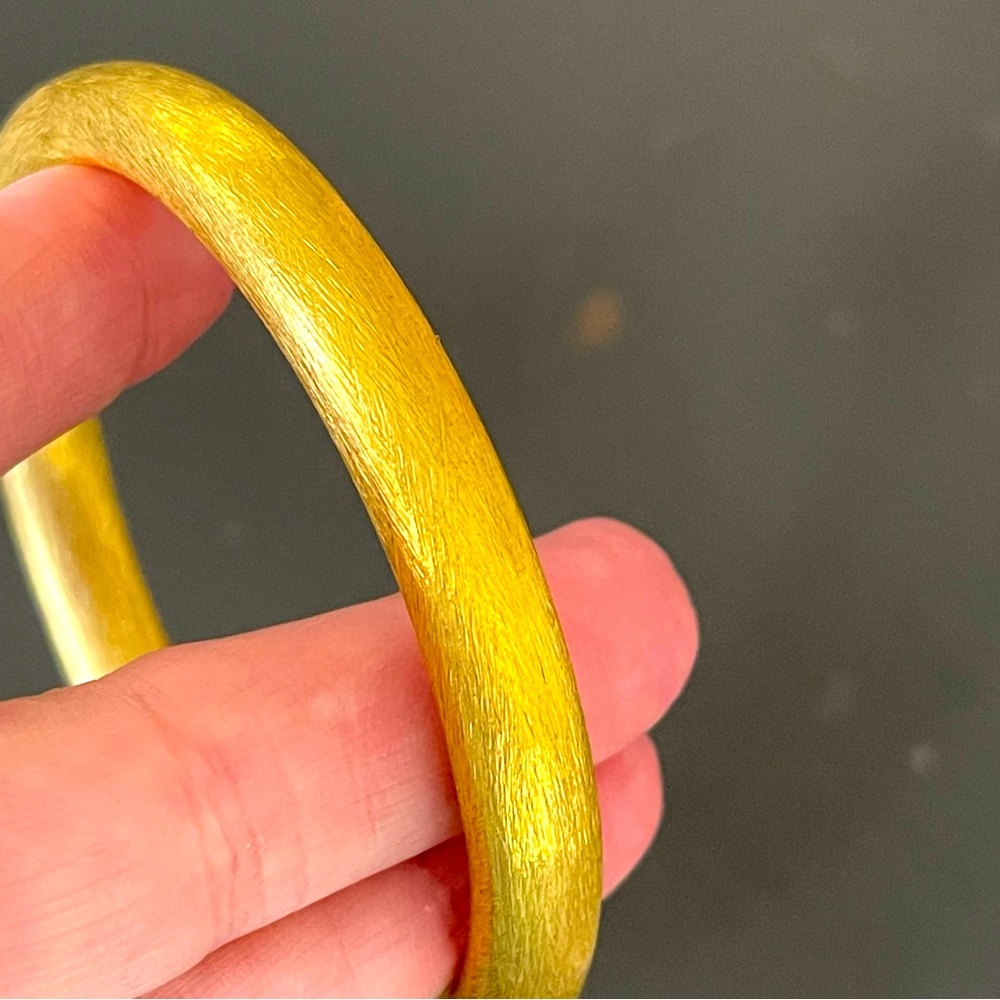 Gold tone matte bangle bracelet
